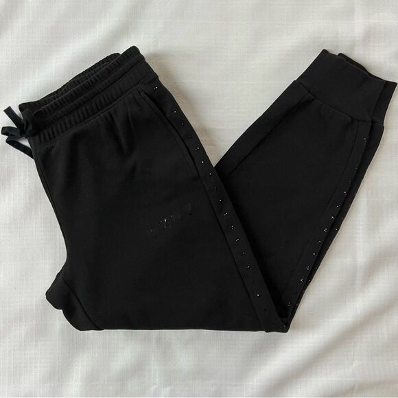 DKNY Sport Rhinestone Relaxed Black Pockets Drawstring Joggers Size XS - Picture 13 of 16
